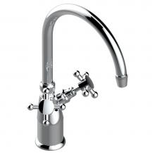 THG G08-2161/US - G08-2161/US - Single Hole Lav.Set W/Arc Spout 2 Handle & Drain Assembly