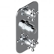 THG G08-5400BE-A02 - Trim for THG thermostatic valve 2 volume controls, rough part supplied with fixing box ref. 5 400A