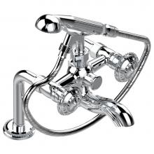 THG G14-13G/US-A08 - Exposed tub filler with cradle handshower, deck mounted