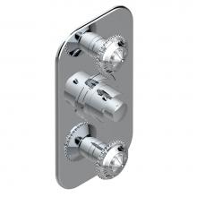 THG G14-5400BE-F05 - Trim for THG thermostatic valve 2 volume controls, rough part supplied with fixing box ref. 5 400A