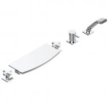 THG G1T-1122/EUS-A08 - DECK MOUNTED 2 VALVES ROMAN TUB SET WITH HANDSPRAY AND MIXING VALVE