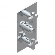 THG G1T-5400BE-F05 - Trim for THG thermostatic valve 2 volume controls, rough part supplied with fixing box ref. 5 400A