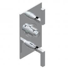 THG G1U-5400BE-F05 - Trim for THG thermostatic valve 2 volume controls, rough part supplied with fixing box ref. 5 400A