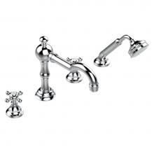 THG G25-112BGUS-F05 - Roman tub set with divertor spout and handshower, 3/4'' valves