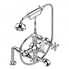 THG G25-14G/US-A08 - Deck mounted exposed tub filler with telephone shower mixer / diverter - 8'' centres