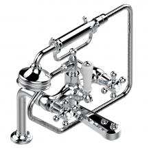 THG G29-13G/US-A08 - Exposed tub filler with cradle handshower, deck mounted