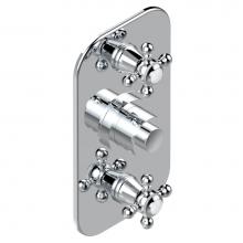 THG G29-5400BE-F05 - Trim for THG thermostatic valve 2 volume controls, rough part supplied with fixing box ref. 5 400A