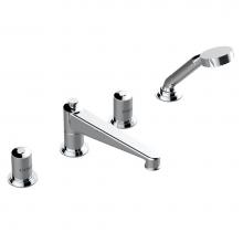THG G2T-112BSGUS - G2T-112BSGUS - Deck Mounted Tub Filler With Diverter Goliath Spout And Handshower 3/4''