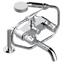 THG G2T-13G/US-A02 - Exposed tub filler with cradle handshower, deck mounted