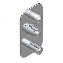 THG G2T-5400BE-A02 - Trim for THG thermostatic valve 2 volume controls, rough part supplied with fixing box ref. 5 400A