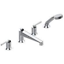 THG G2U-112BSGUS-A02 - Roman tub set with divertor spout and handshower, 3/4'' valves