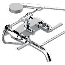 THG G2U-13B/US-A02 - Exposed tub filler with cradle handshower, wall mounted