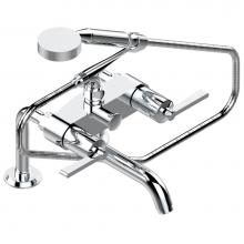 THG G2U-13G/US-A02 - Exposed tub filler with cradle handshower, deck mounted