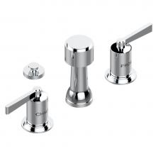 THG G2U-207KA-A02 - Deck mounted 3-hole bidet with vertical spray, vacuum breaker and drain