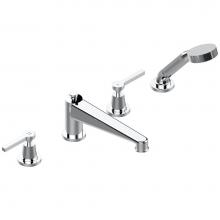 THG G58-112BSGUS-F05 - Roman tub set with divertor spout and handshower, 3/4'' valves