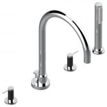 THG G5D-112BSGBHUS - G5D-112BSGBHUS - Deck Mounted Tub Set With High Divertor Spout And Handshower 3/4'' Valv