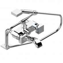 THG G79-13G/US-A02 - Exposed tub filler with cradle handshower, deck mounted