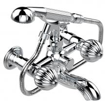 THG U1A-13B/US-F05 - Exposed tub filler with cradle handshower, wall mounted