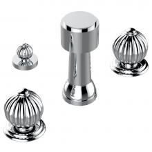 THG U1A-207KA-A02 - Deck mounted 3-hole bidet with vertical spray, vacuum breaker and drain