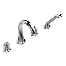 THG U1D-112BUS-F05 - Roman tub set with divertor spout and handshower, 3/4'' valves