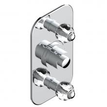 THG U1K-5400BE-F05 - Trim for THG thermostatic valve 2 volume controls, rough part supplied with fixing box ref. 5 400A