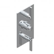 THG U2B-5400BE-A02 - Trim for THG thermostatic valve 2 volume controls, rough part supplied with fixing box ref. 5 400A