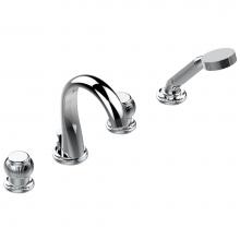 THG U4D-112BUS-F05 - Roman tub set with divertor spout and handshower, 3/4'' valves