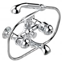 THG U4E-13B/US-F05 - Exposed tub filler with cradle handshower, wall mounted