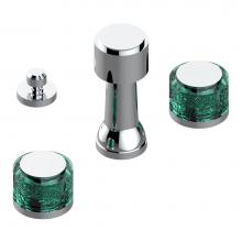 THG U5B-207KA-A08 - Deck mounted 3-hole bidet with vertical spray, vacuum breaker and drain