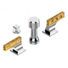 THG U5E-207KA-A02 - Deck mounted 3-hole bidet with vertical spray, vacuum breaker and drain