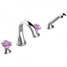 THG U5J-112BUS-A02 - Roman tub set with divertor spout and handshower, 3/4'' valves