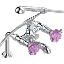 THG U5J-13G/US-A02 - Exposed tub filler with cradle handshower, deck mounted