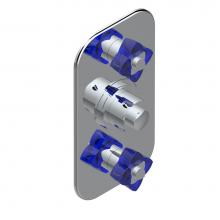 THG U6B-5400BE-A08 - Trim for THG thermostatic valve 2 volume controls, rough part supplied with fixing box ref. 5 400A
