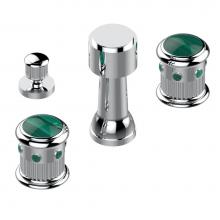 THG U7A-207KA-A08 - Deck mounted 3-hole bidet with vertical spray, vacuum breaker and drain