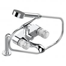 THG U8A-13G/US-A02 - Exposed tub filler with cradle handshower, deck mounted