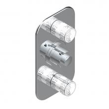 THG U8A-5400BE-A02 - Trim for THG thermostatic valve 2 volume controls, rough part supplied with fixing box ref. 5 400A