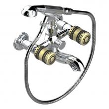 THG U8B-13B/US-GA1 - Exposed tub filler with cradle handshower, wall mounted