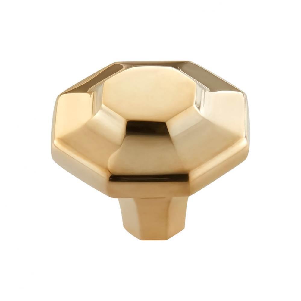 Palazzo Knob 1 3/8 Inch Unlacquered Brass