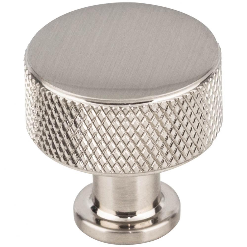 Beliza Cylinder Knurled Knob 15/16 Inch Brushed Satin Nickel