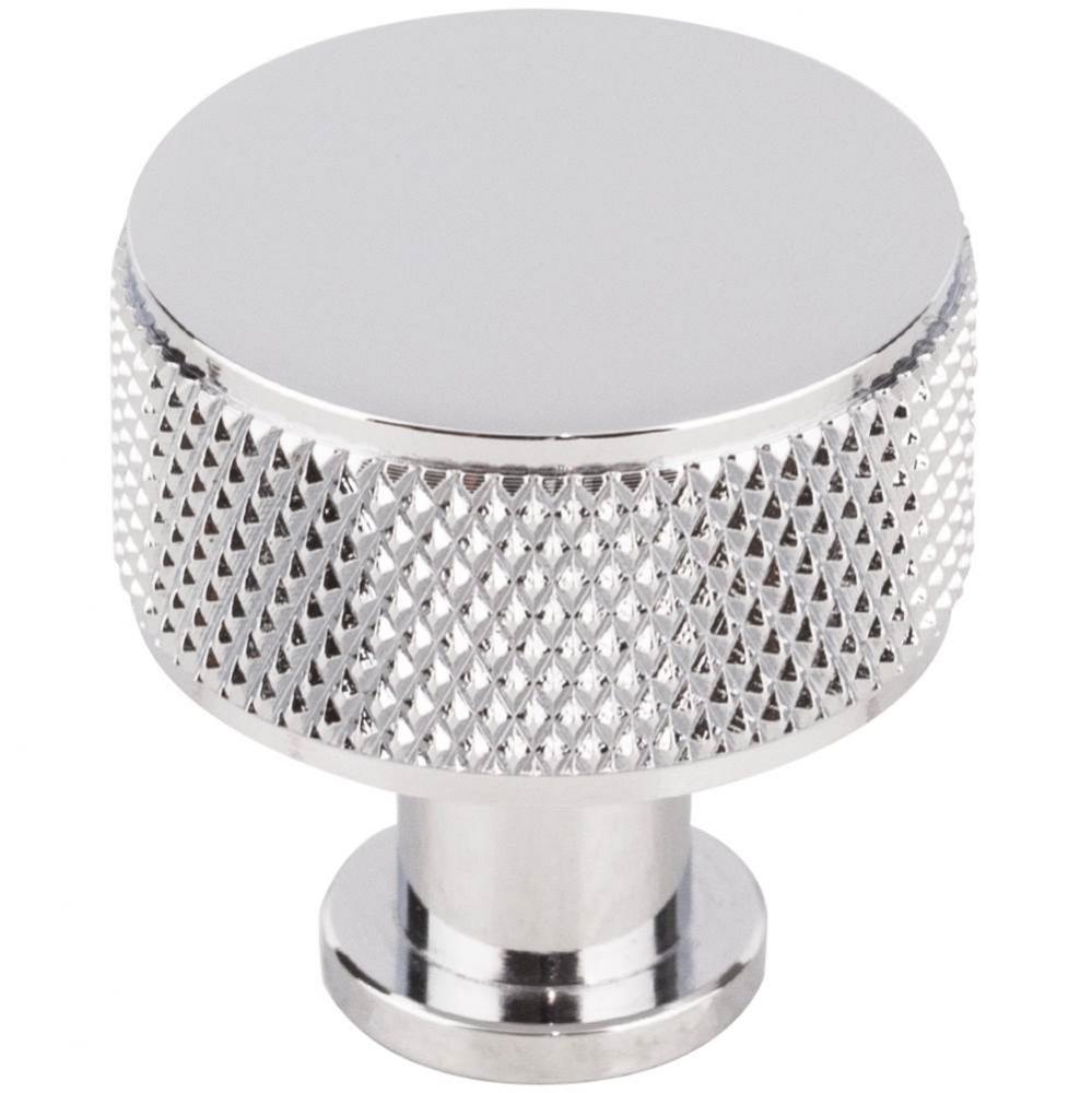 Beliza Cylinder Knurled Knob 1 Inch Polished Chrome