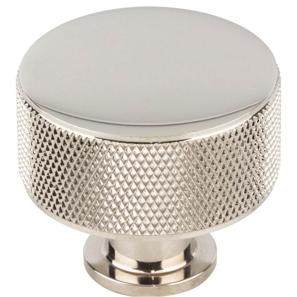 Beliza Cylinder Knurled Knob 1 3/8 Inch Polished Nickel