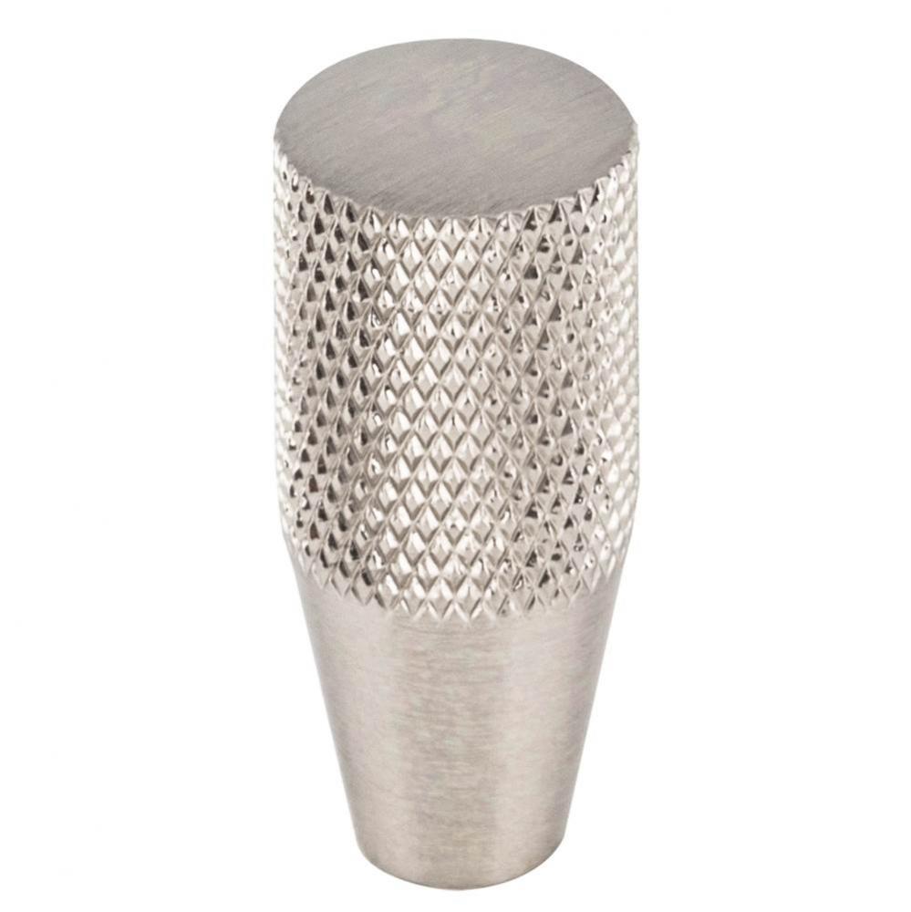 Beliza Conical Knurled Knob 1/2 Inch Brushed Satin Nickel
