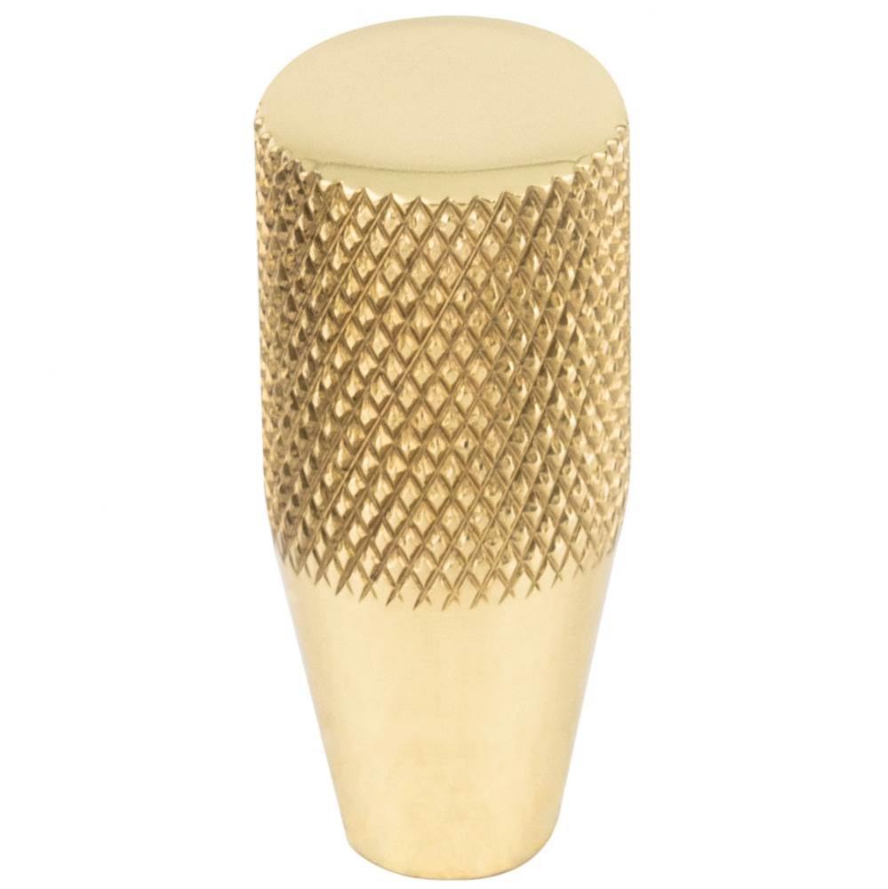 Beliza Conical Knurled Knob 1/2 Inch Polished Brass