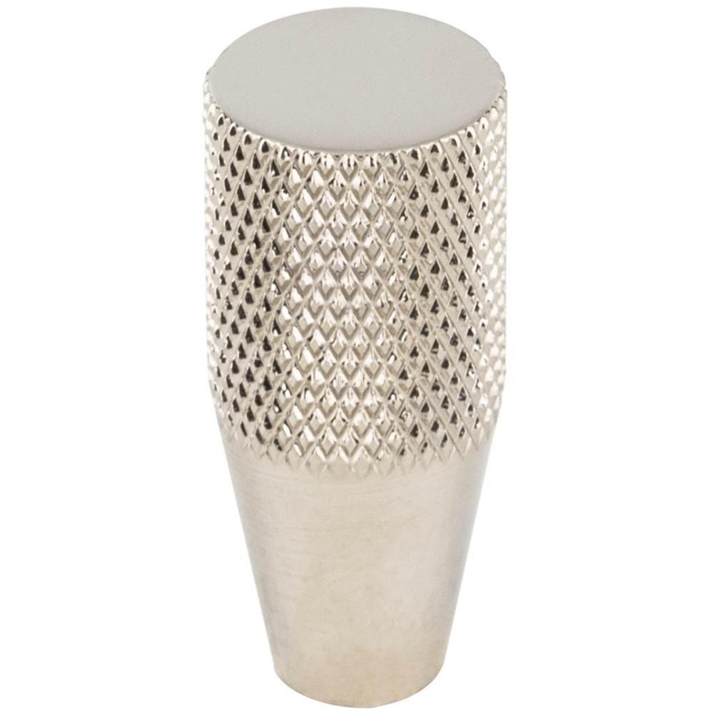 Beliza Conical Knurled Knob 1/2 Inch Polished Nickel