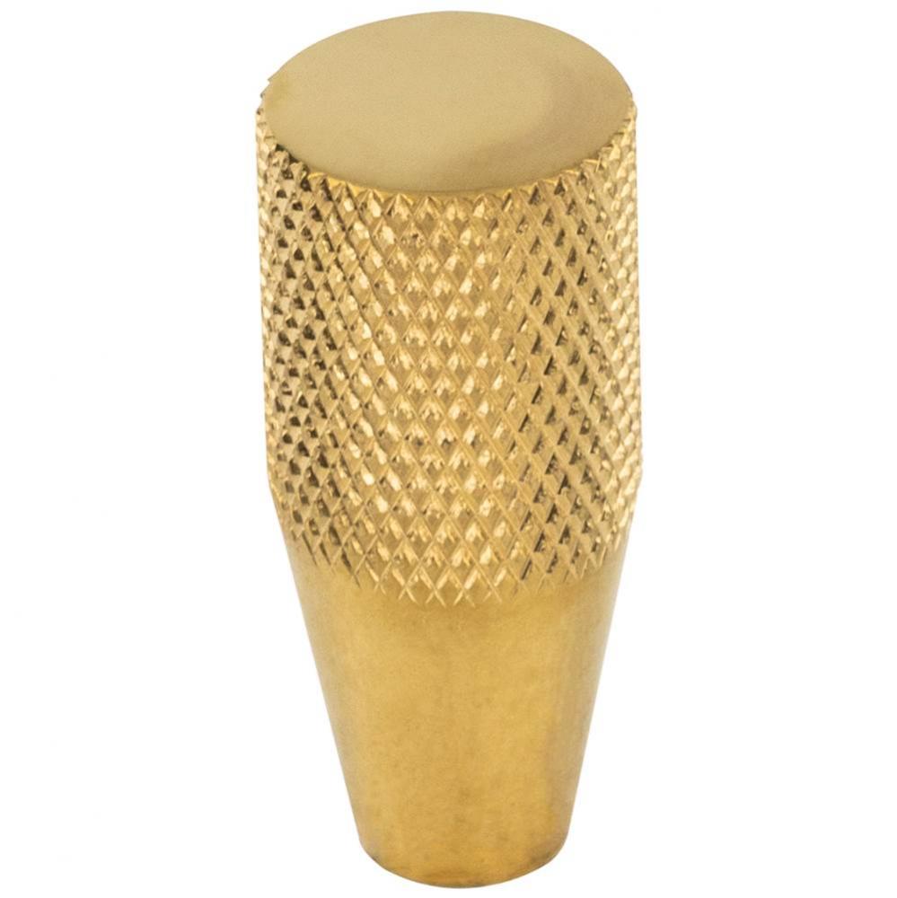 Beliza Conical Knurled Knob 1/2 Inch Unlacquered Brass
