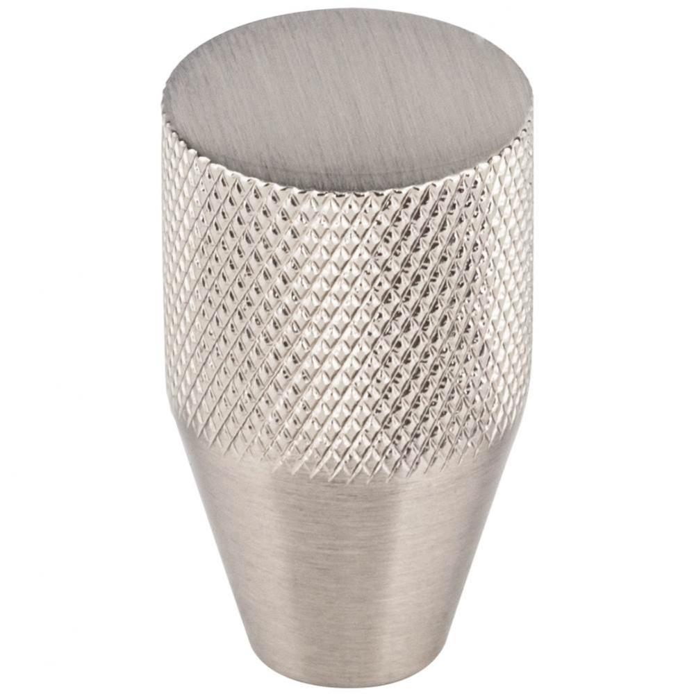 Beliza Conical Knurled Knob 3/4 Inch Brushed Satin Nickel