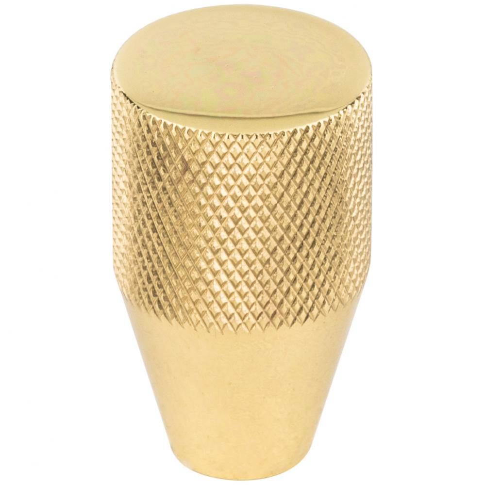 Beliza Conical Knurled Knob 3/4 Inch Polished Brass