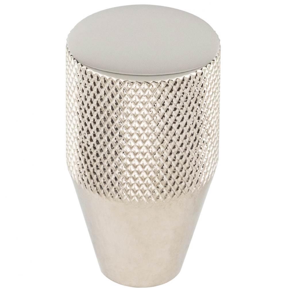 Beliza Conical Knurled Knob 3/4 Inch Polished Nickel