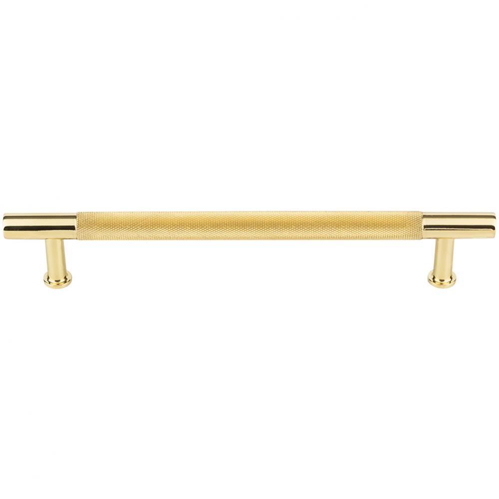 Beliza Knurled Bar Pull 6 5/16 Inch (c-c) Polished Brass