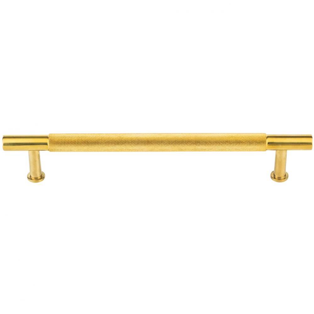 Beliza Knurled Bar Pull 6 5/16'' (c-c) - Unlacquered Brass